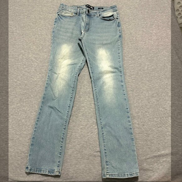 Stone Falcon Slim Fit Jeans Men’s Size 32x32 Blue distressed denim straight - Picture 1 of 16